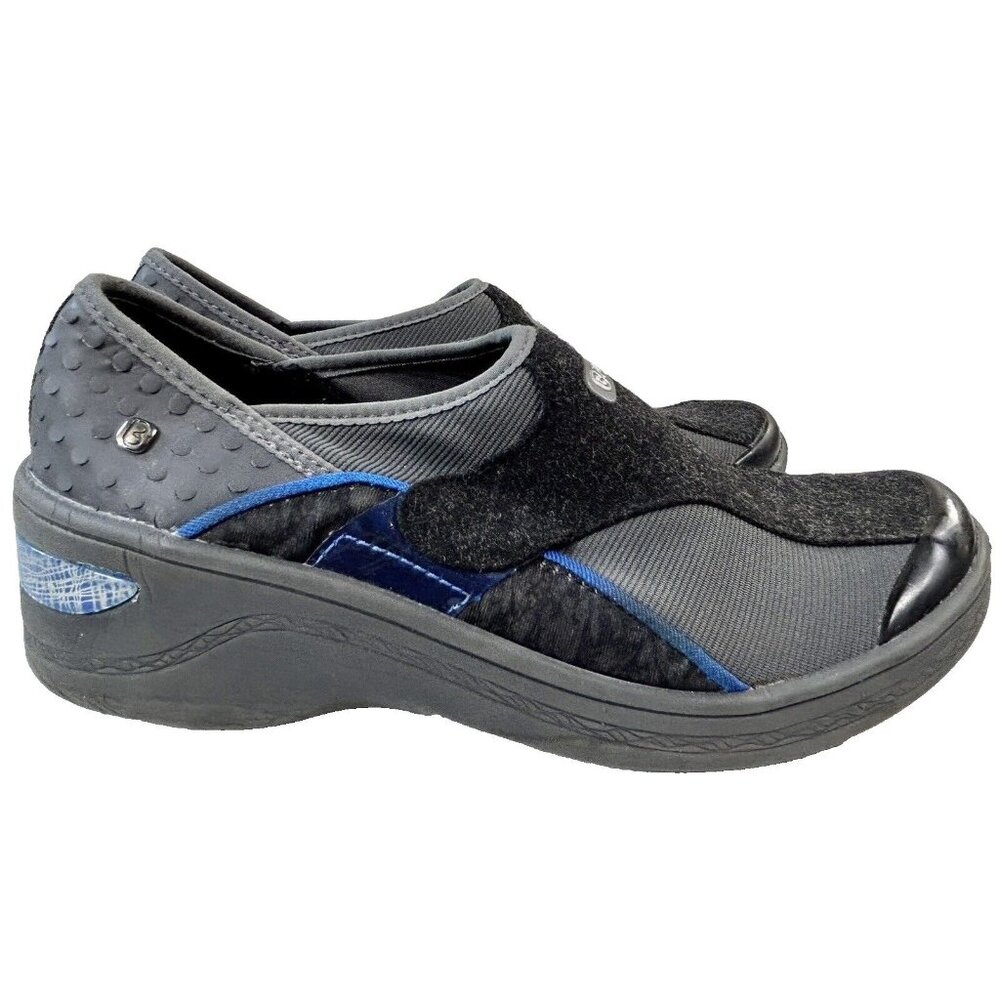 Bzees Shoes Gray Blue Comfort Slip On Loafers Comfy Lightweight Walking 7.5W EUC